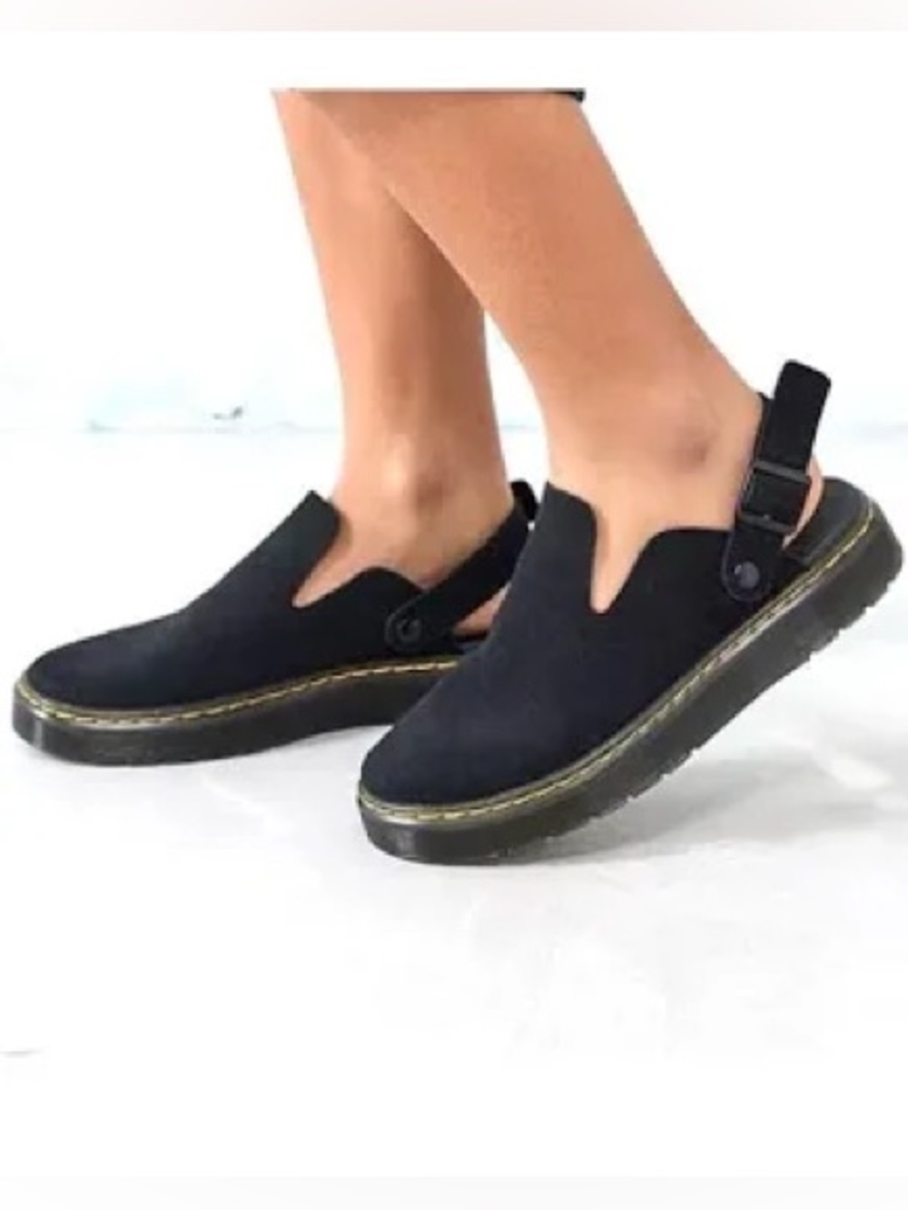 Dr. Martens Women’s CARLSON Clog Black SUEDE CASUAL SLINGBACK MULES 5